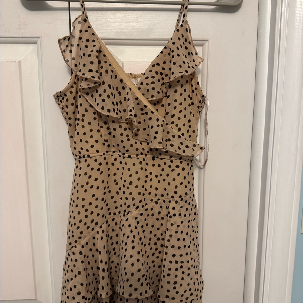 Polka Dot Ruffle Romper Dress